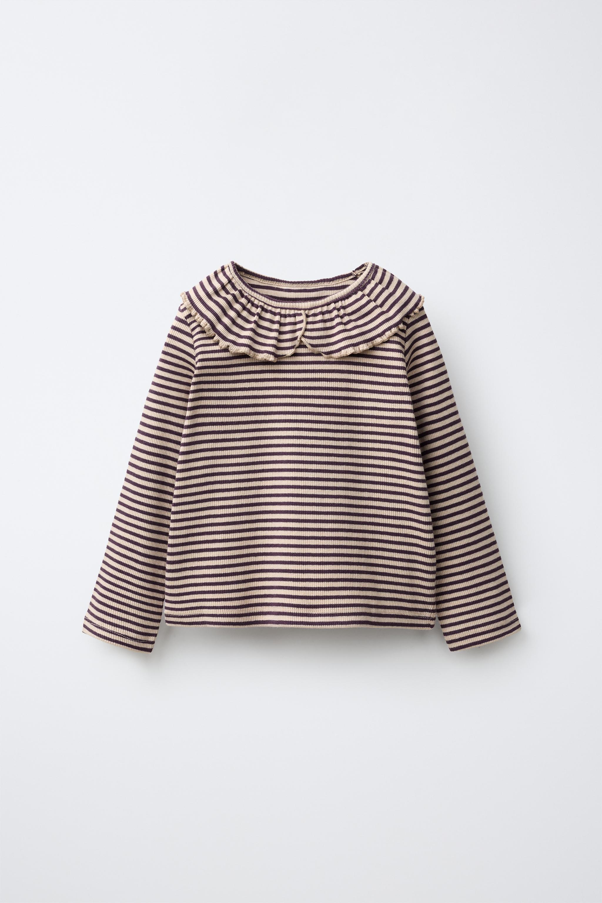 HAUT CÔTELÉ À COL CLAUDINE